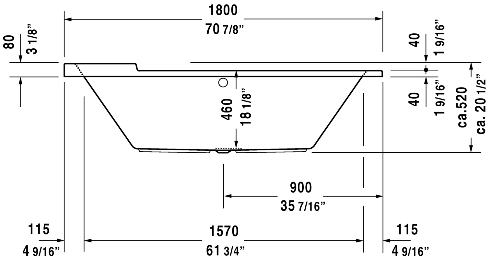 Duravit DRV1669 Dimensions - ManualMachine.com