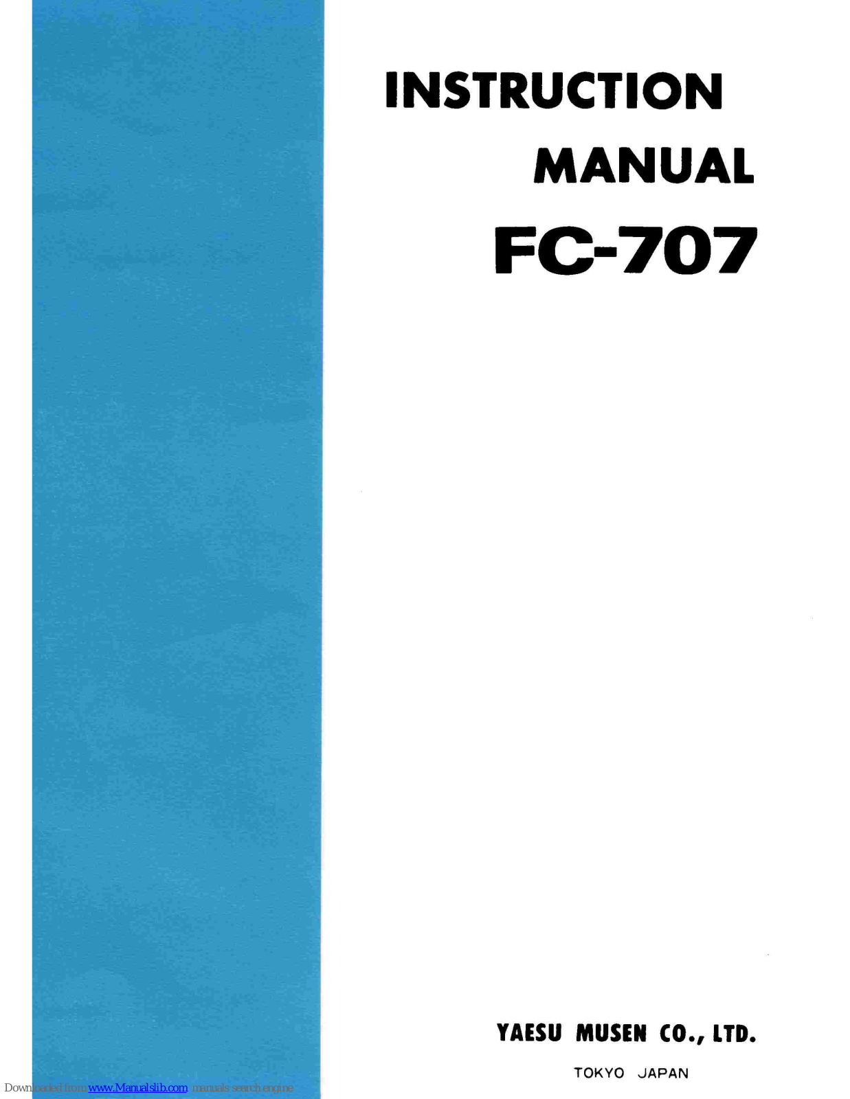 Yaesu FC-707 Instruction Manual