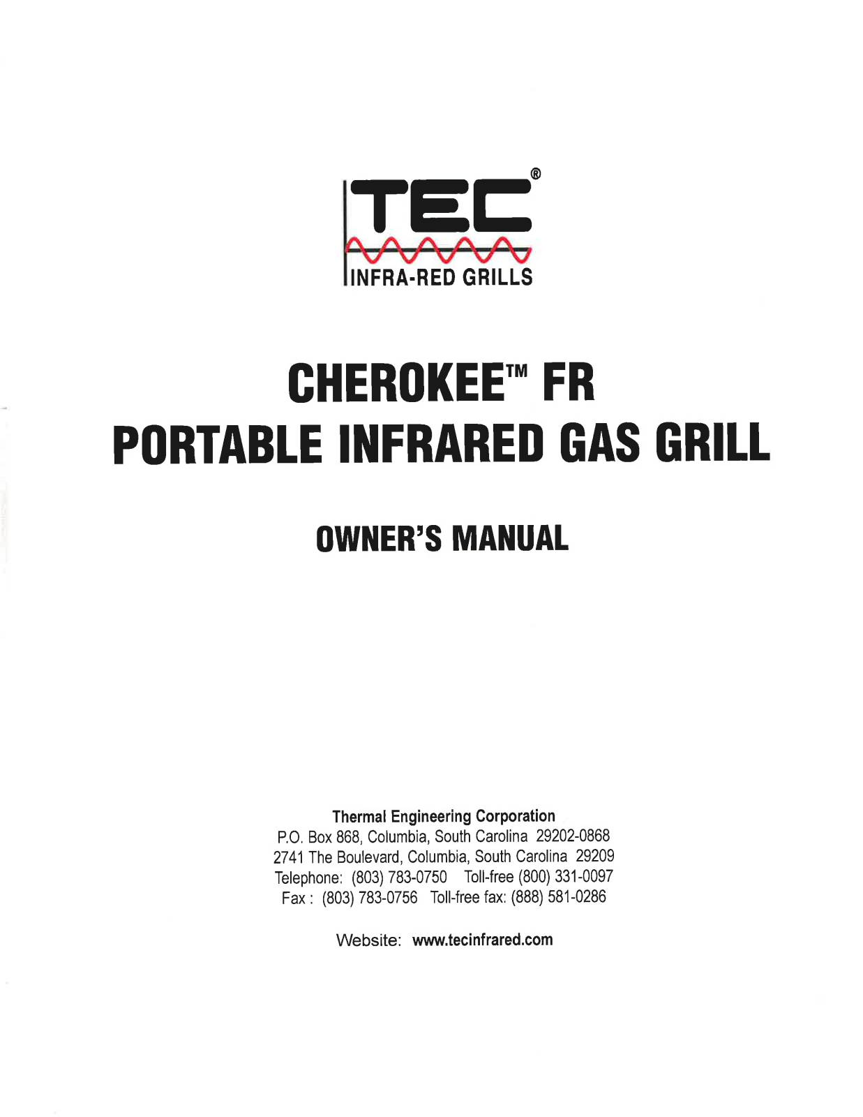 TEC Cherokee Owner's Manual