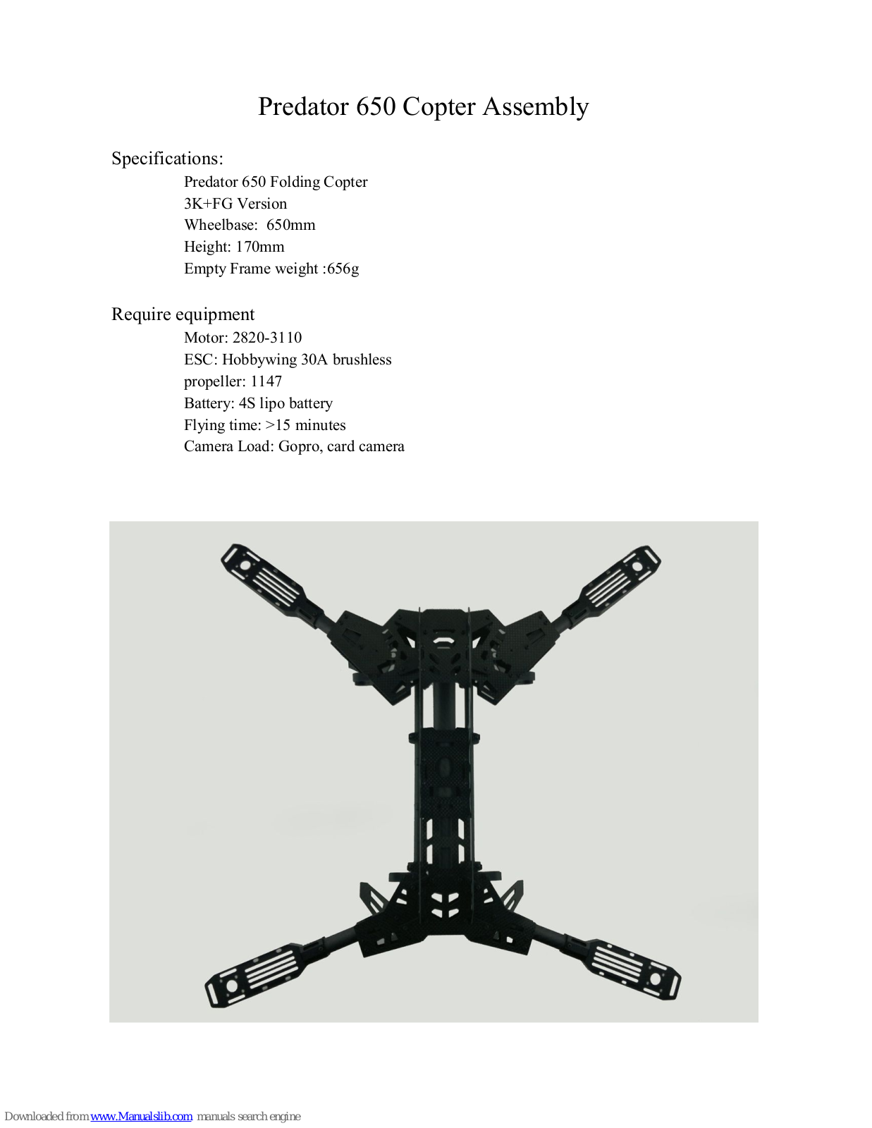 HobbyKing Predator 650 Assembly - ManualMachine.com