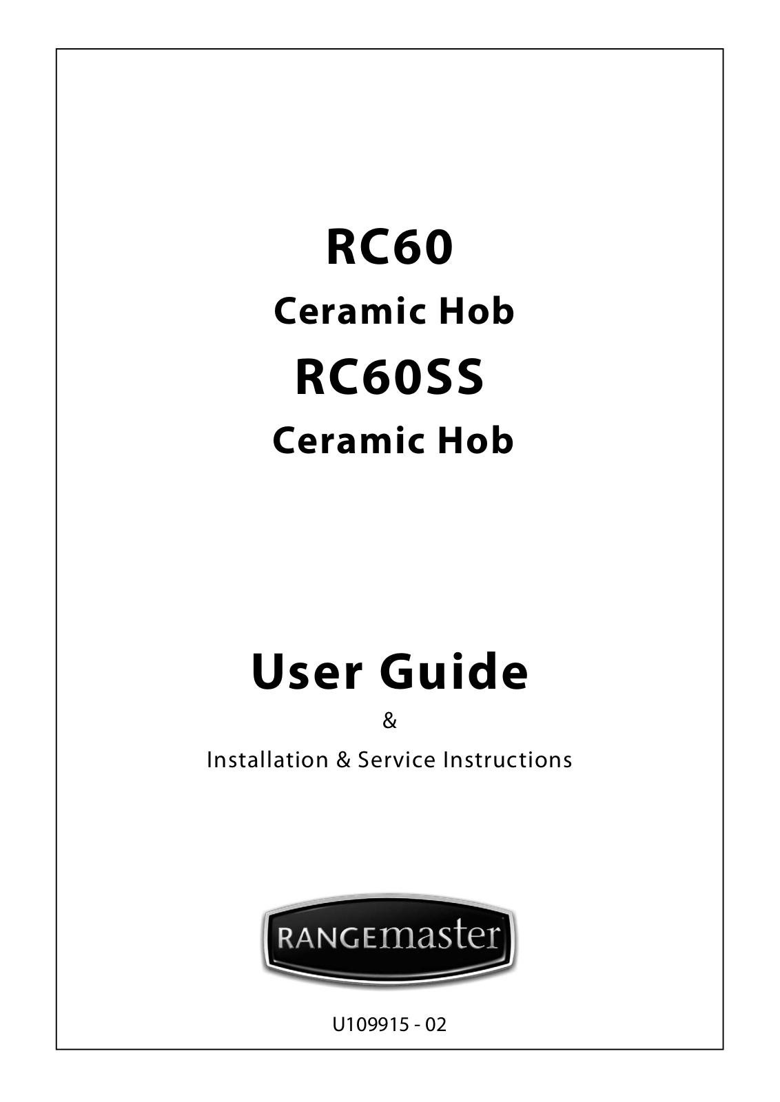 Rangemaster RC60, RC60SS User Manual