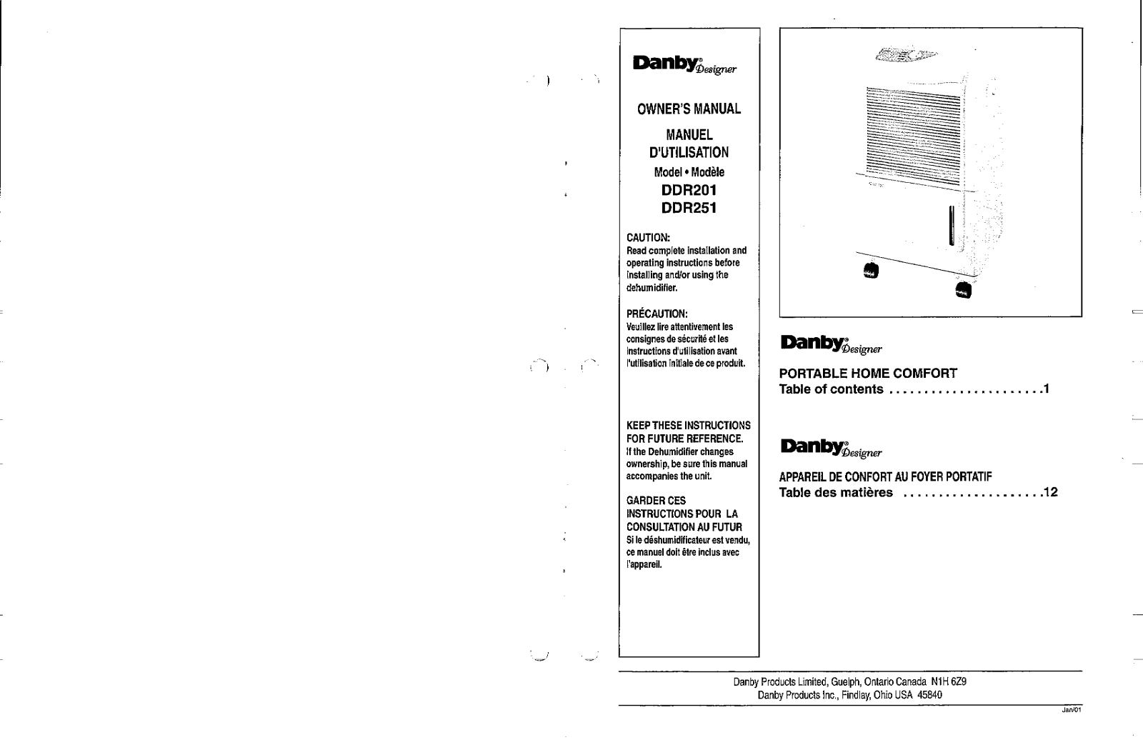 Danby Ddr251 Owner's Manual