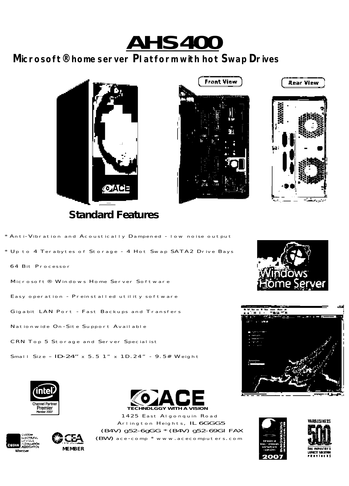 Ace AHS 400 User Manual