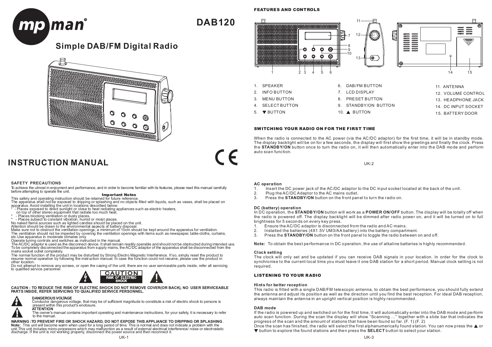 MPMAN DAB120 User Manual