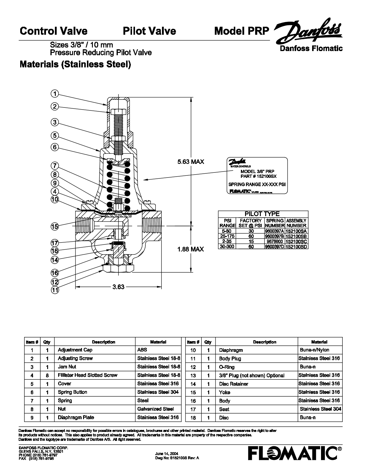 Flomatic PRP3-8 Shematics - ManualMachine.com