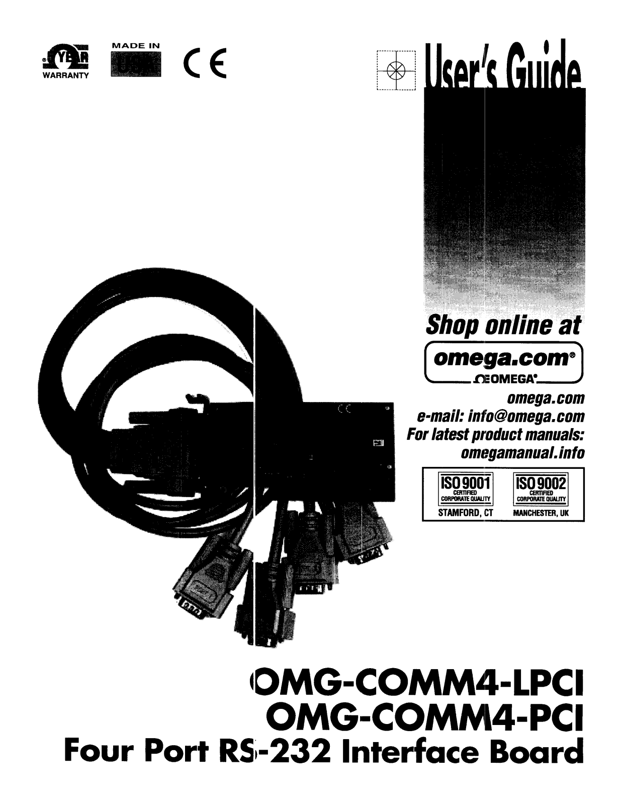 Omega Products OMG-COMM4-LPCI Installation  Manual