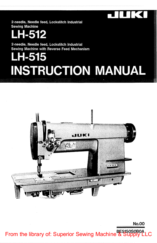Juki LH512, LH515 Instruction Manual