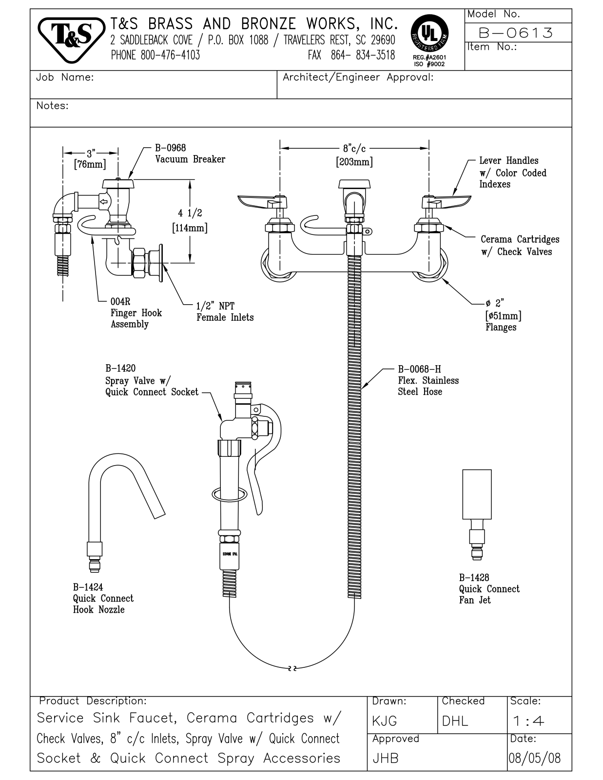 T&S Brass B-0613 User Manual - ManualMachine.com
