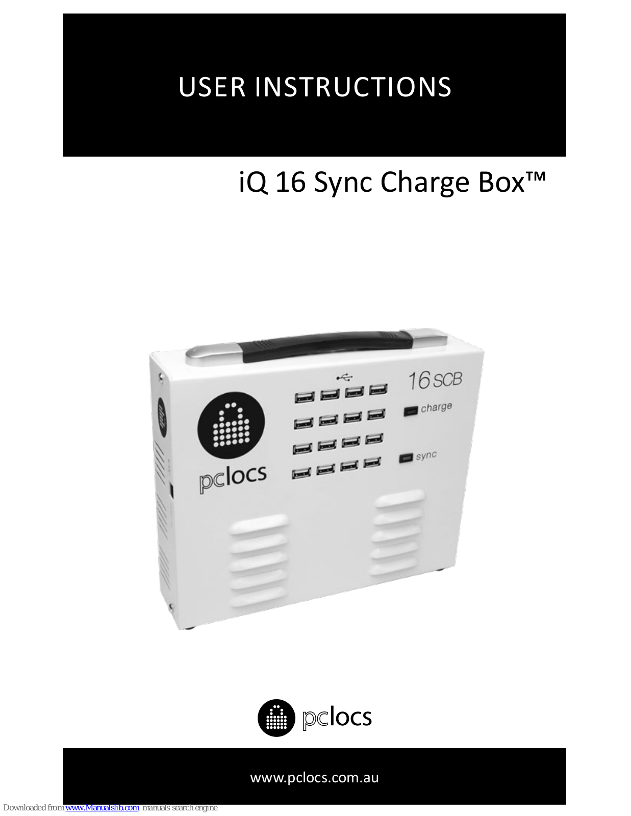 PC Locs iQ 16 Sync Charge Box User Instructions - ManualMachine.com