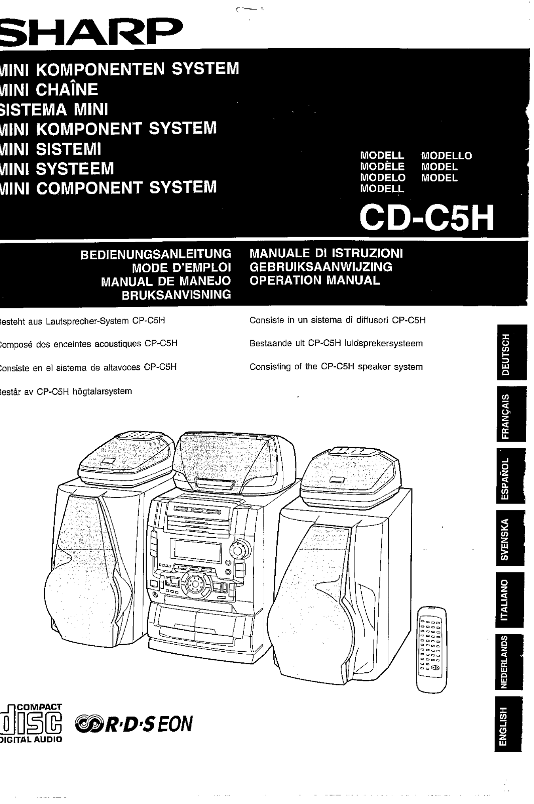 Sharp CD-C5H User Manual