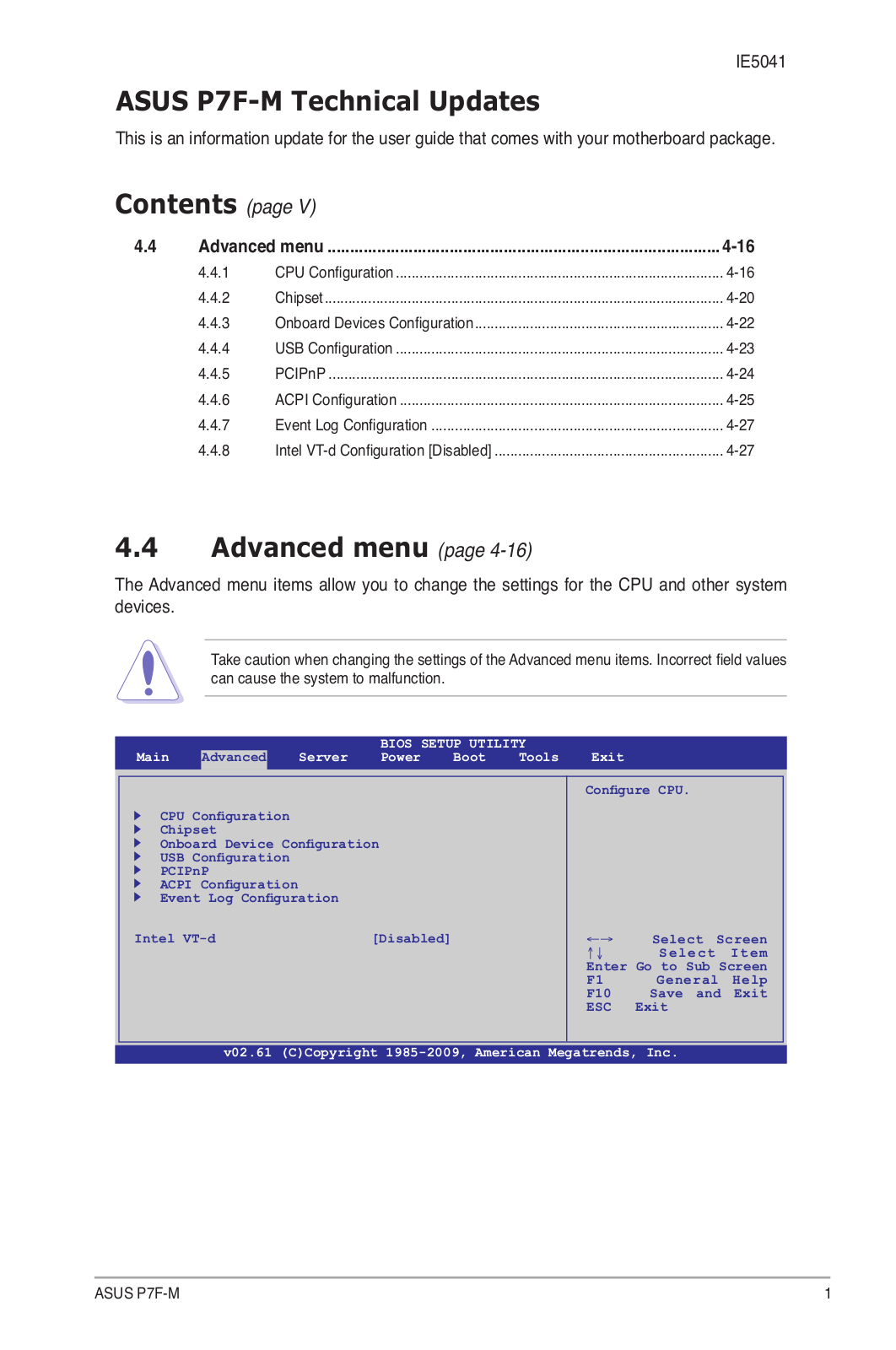 Asus P7F-M, P7F-M WS User’s Manual