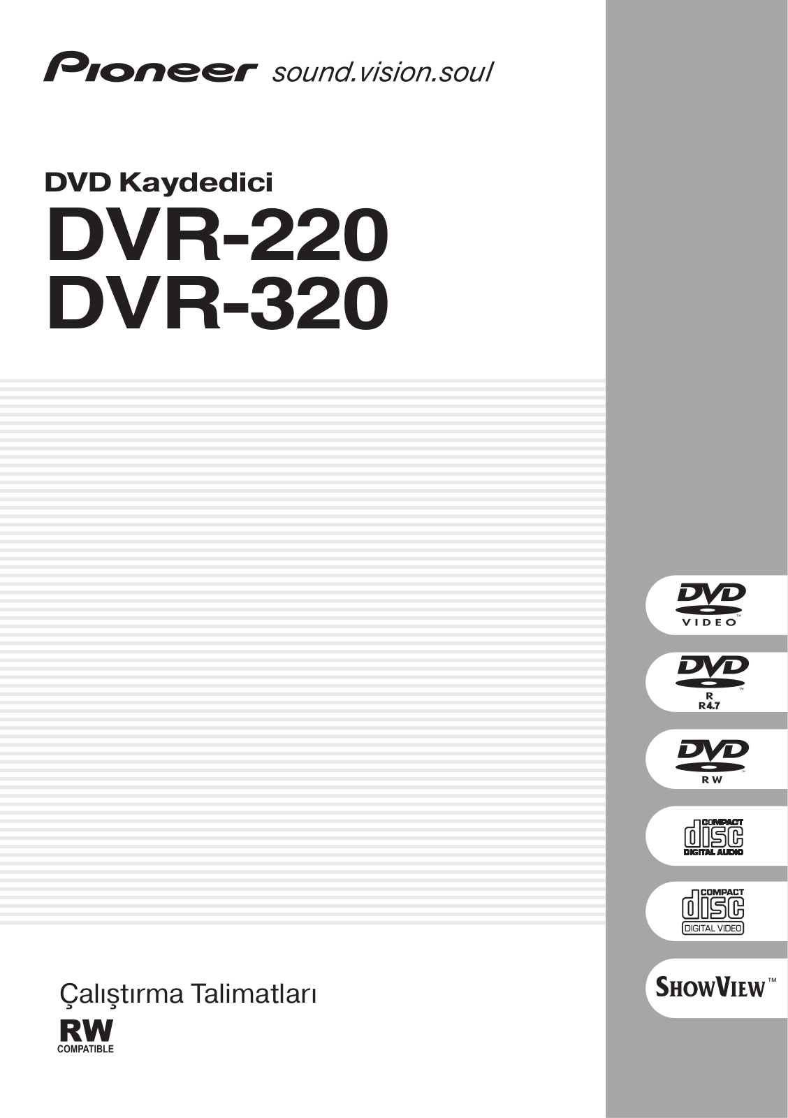 Pioneer DVR-220-S, DVR-320-S User manual