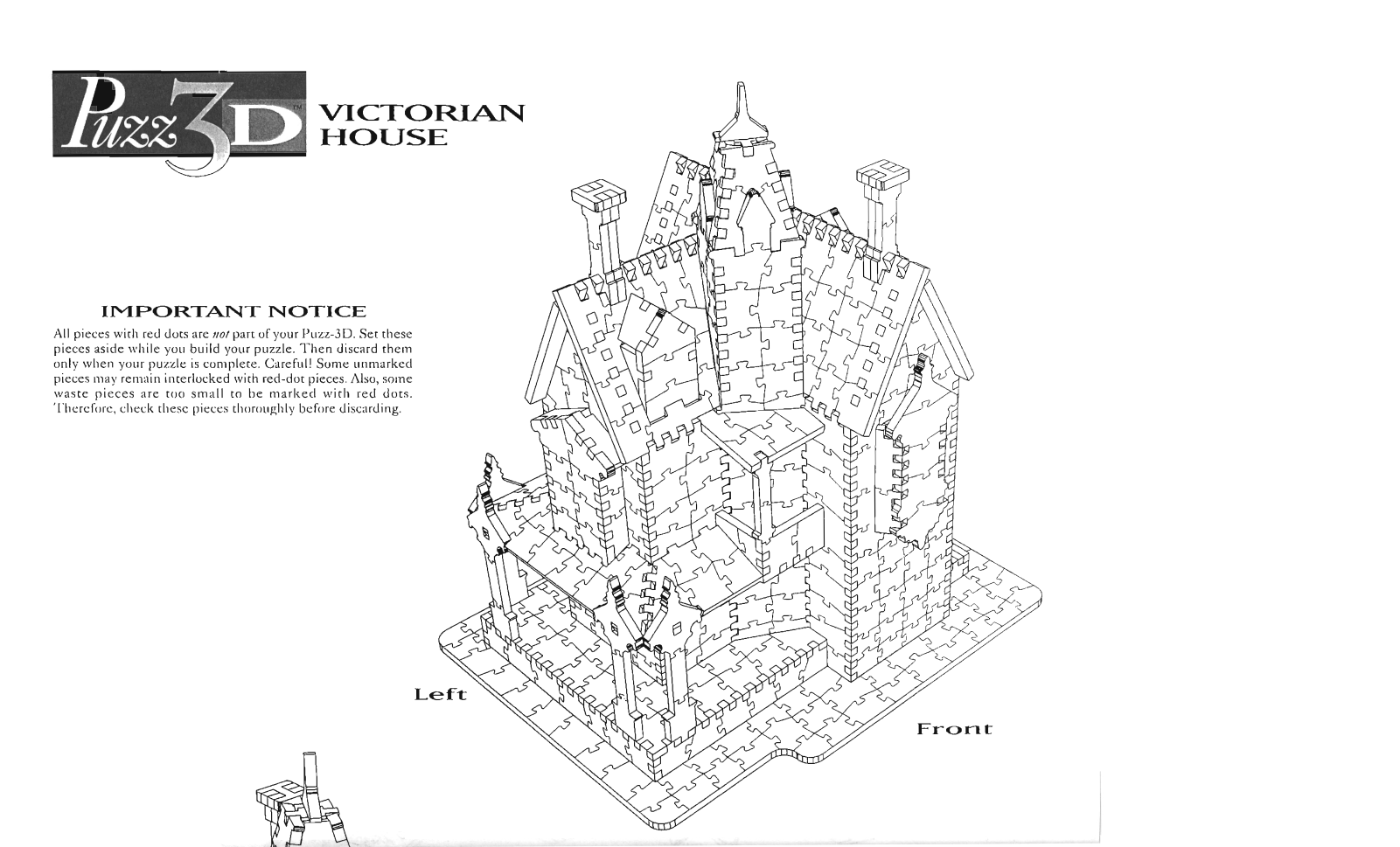 Hasbro PUZZ 3D VICTORIAN HOUSE User Manual