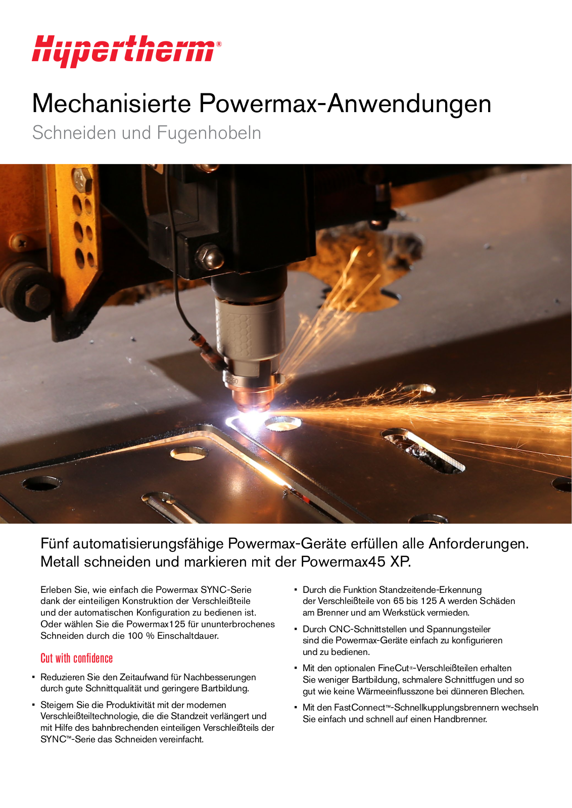 Fronius Mechanized Powermax applications (Hypertherm) Brochure
