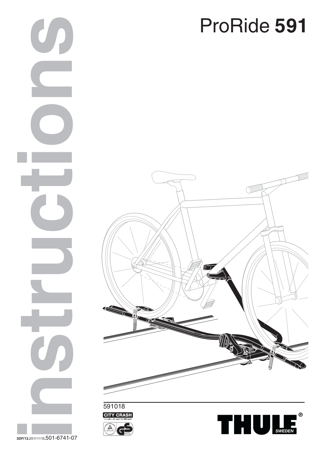 Thule ProRide 591 User Manual