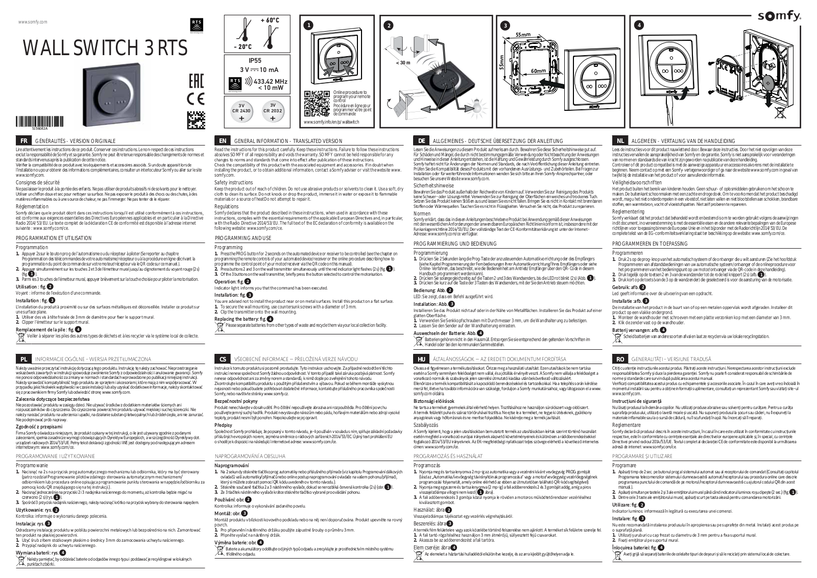 SOMFY WALL SWITCH 3 RTS User guide - ManualMachine.com