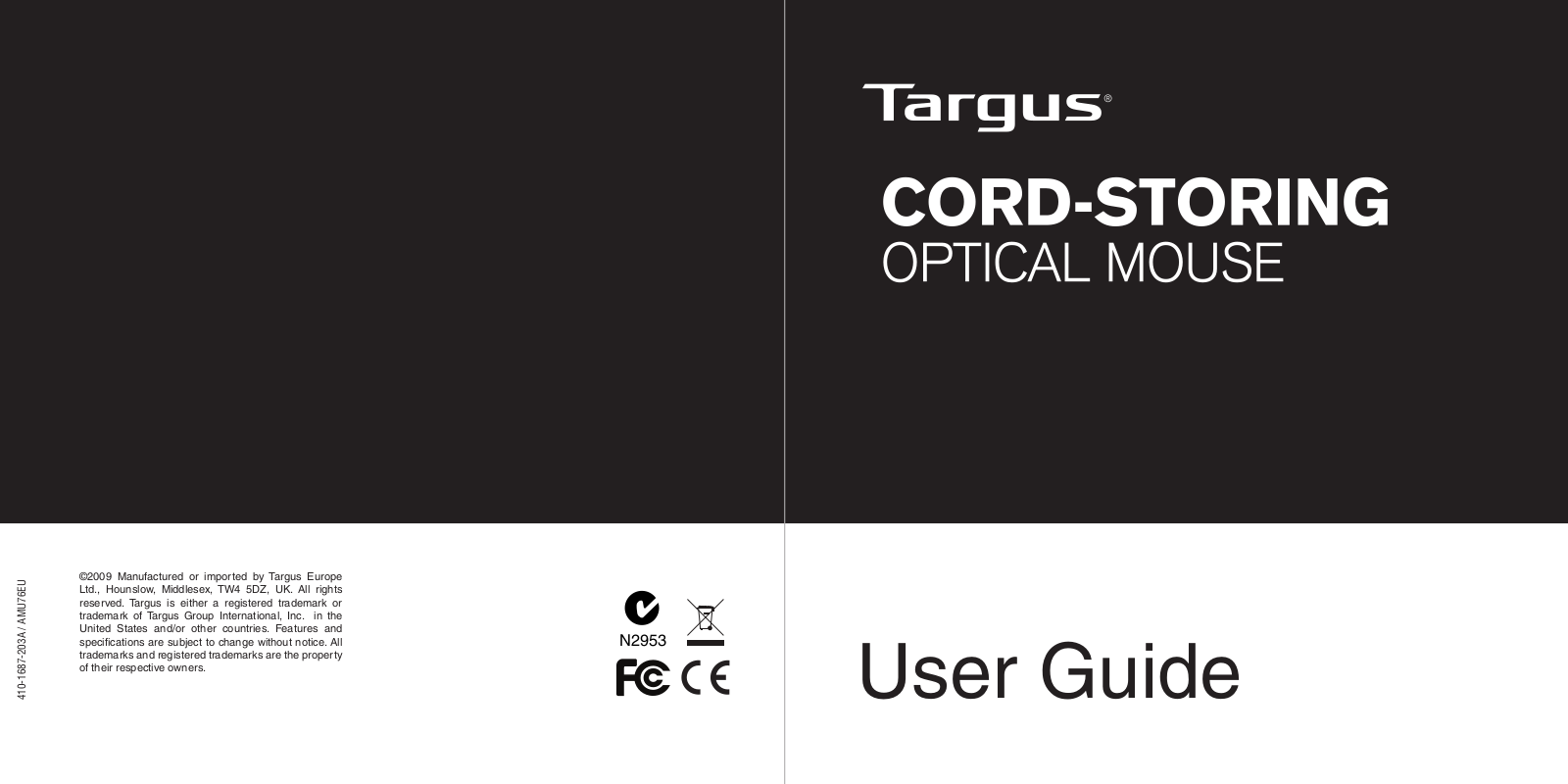 Targus AMU76EU User Manual