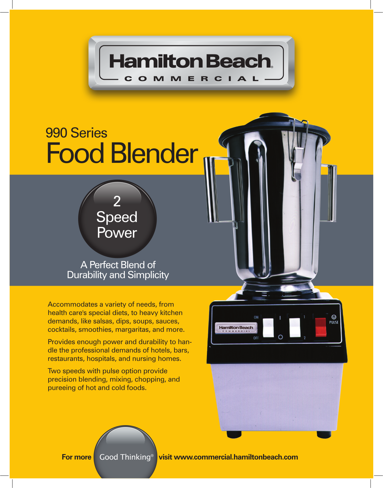 Hamilton Beach 990-220, 990 Product information