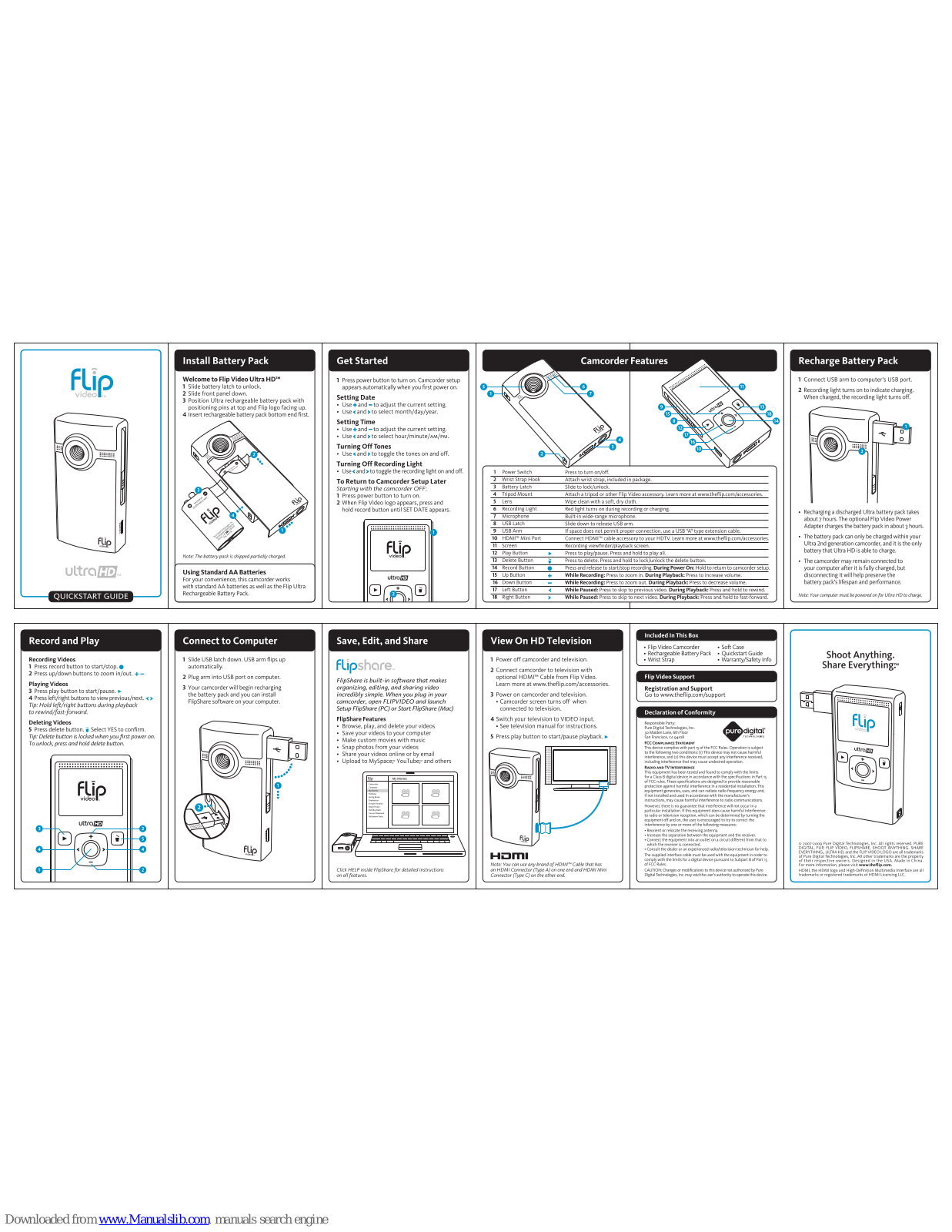 Flip Ultra HD 120, UltraHD Quick Start Manual