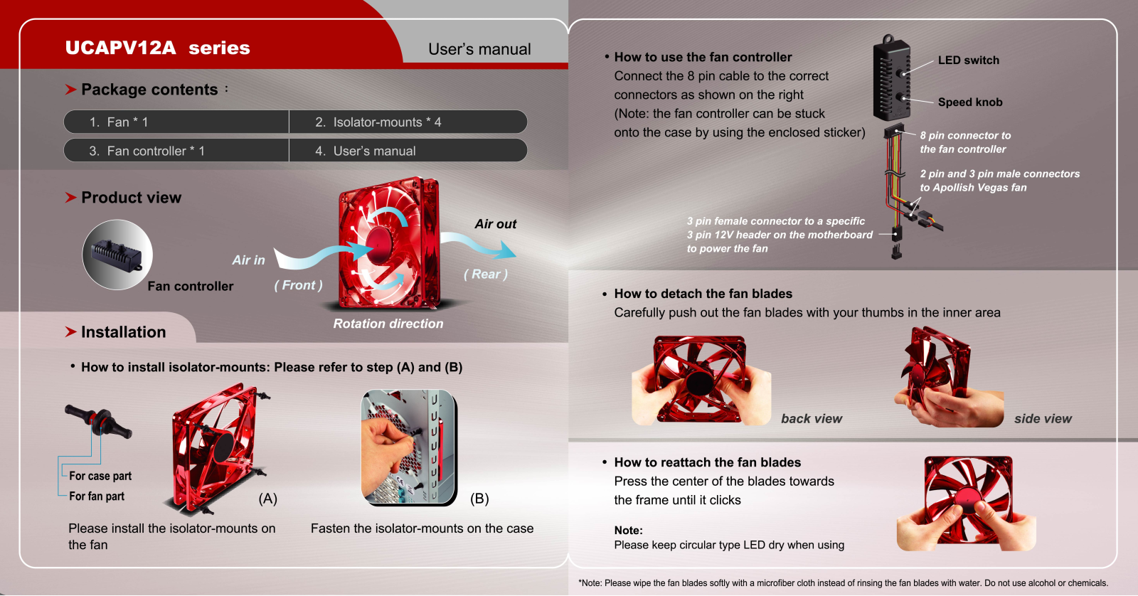 Enermax UCAPV12A, UCAPV14A User Manual