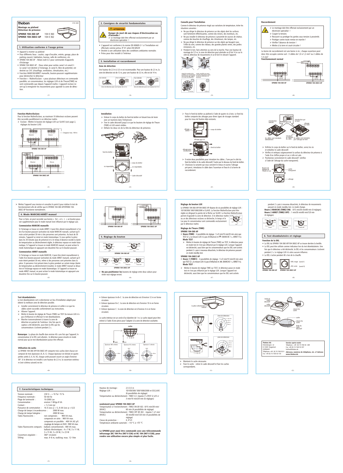 Theben SPHINX 104-360 2 AP, SPHINX 104-360 AP Montage Manual