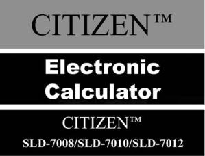Citizen SLD-7010, SLD-7012 User Manual