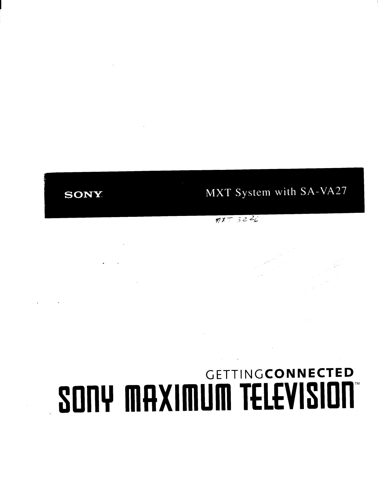 Sony MX-T3226 Operating Manual