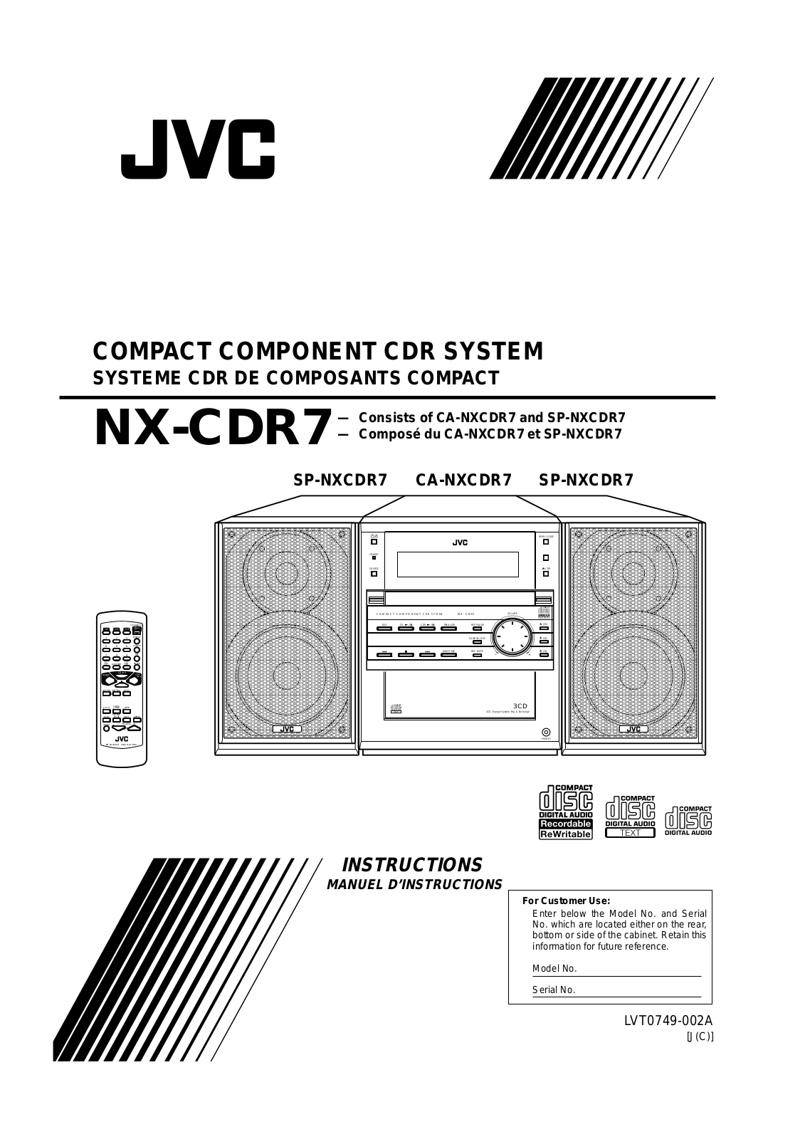 JVC NX-CDR7 User Manual