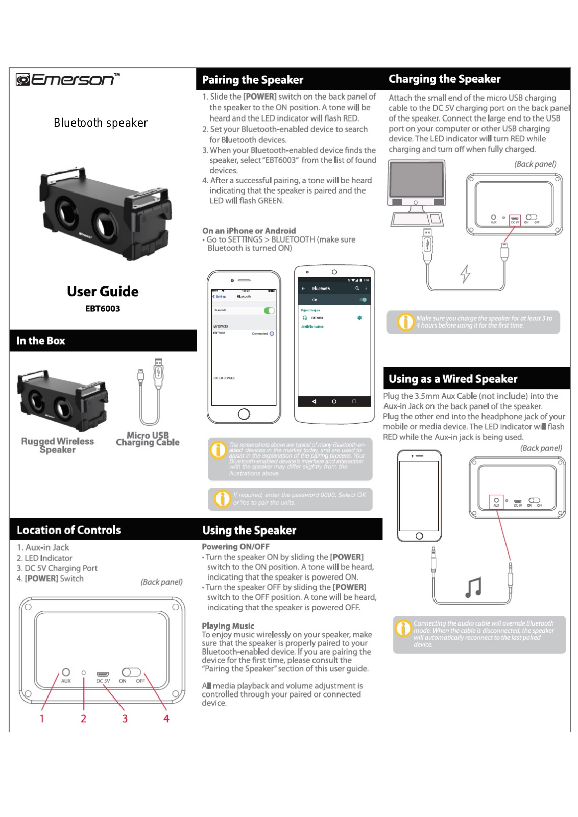 ShenZhen EBT6003 User Manual