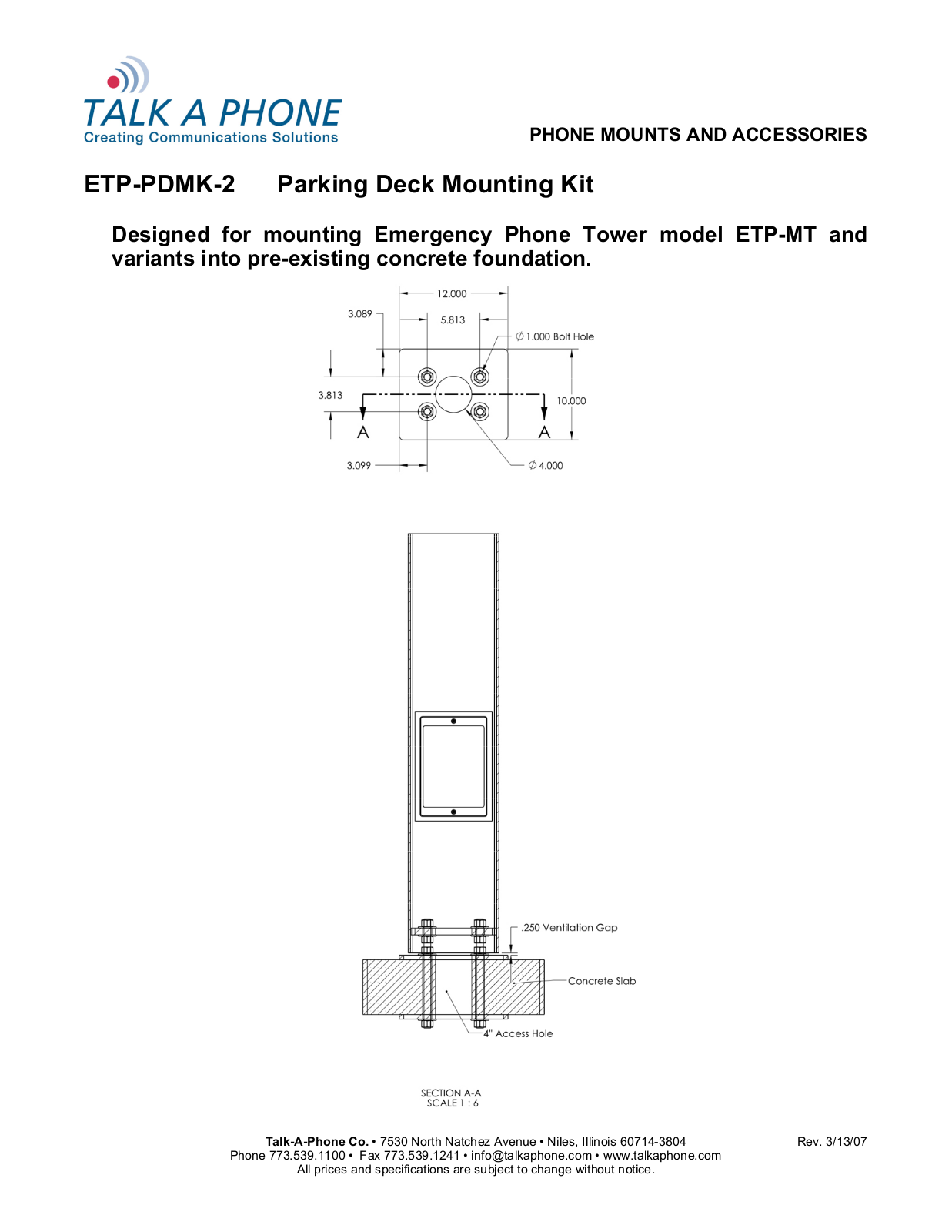 Talkaphone ETP-PDMK-2 User Manual