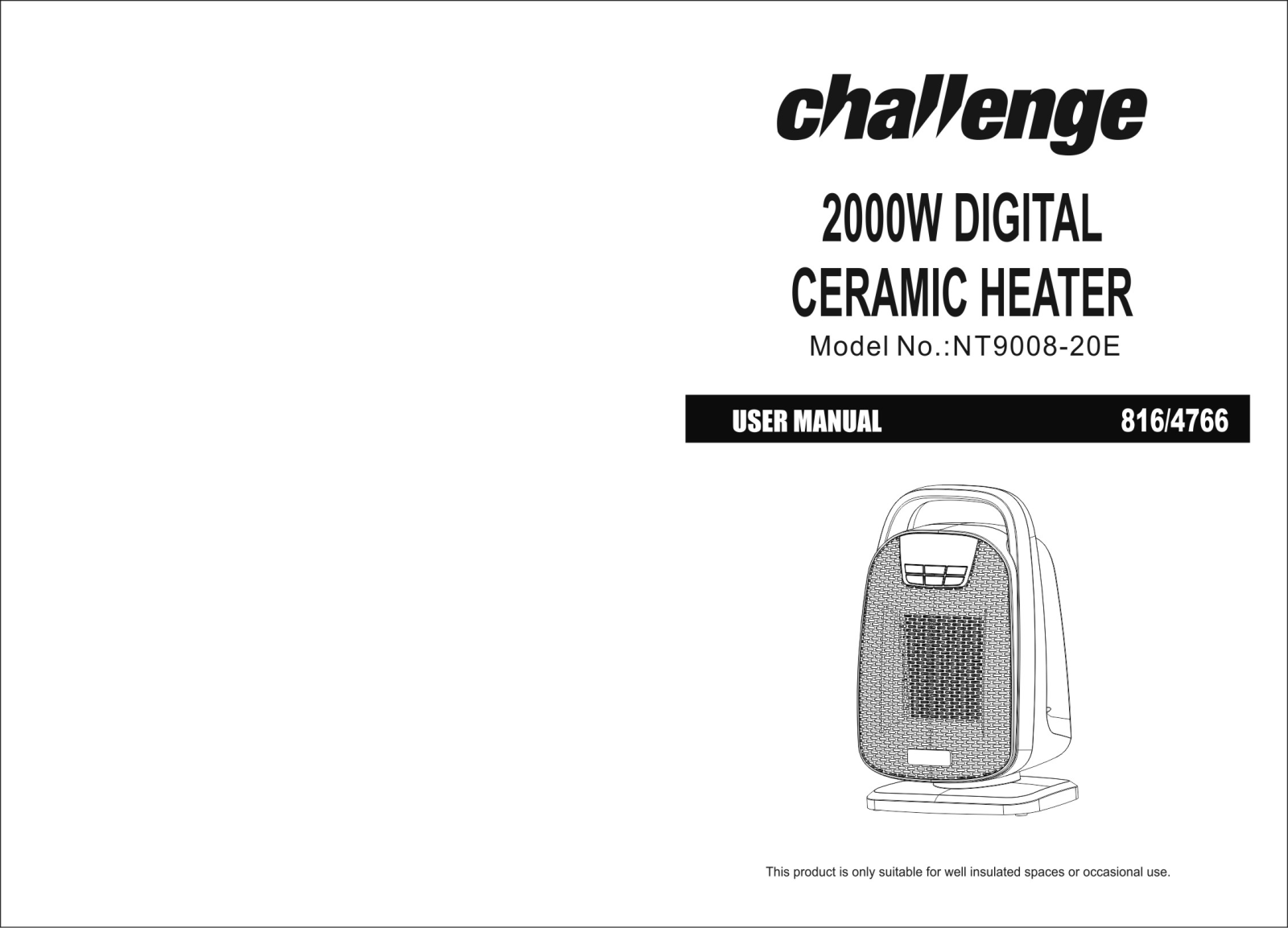 Challenge NT9008-20E Instruction manual