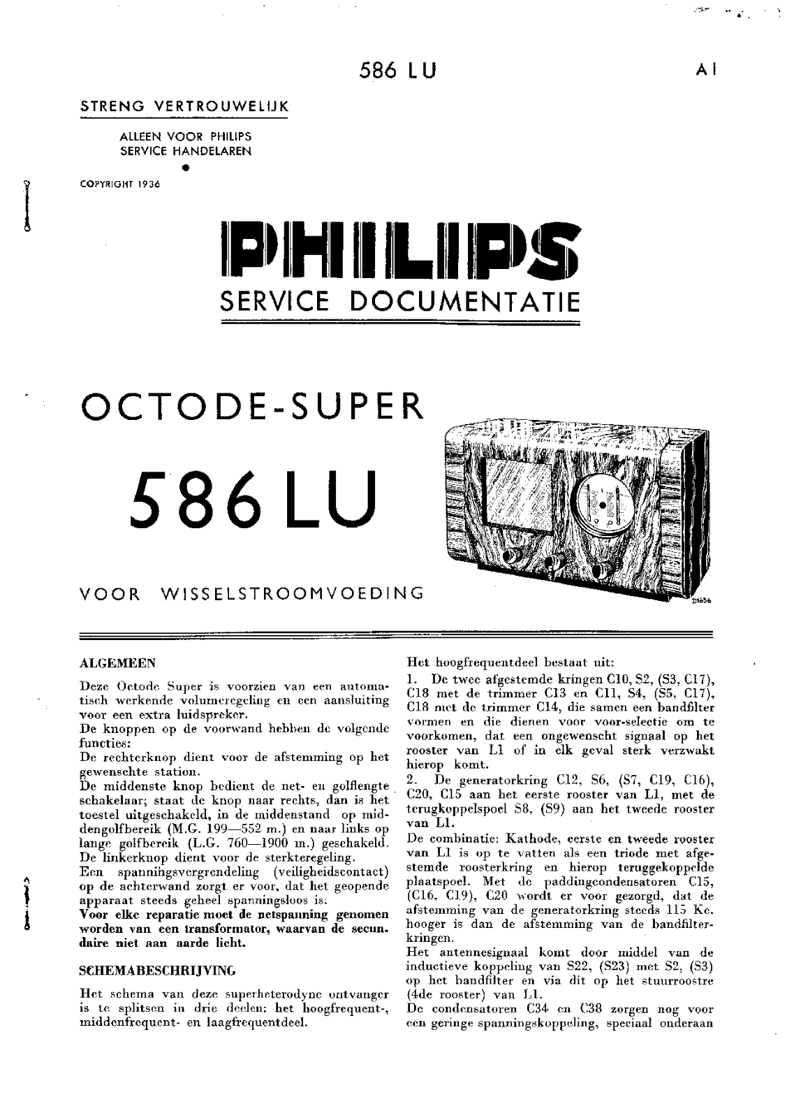 Philips 586-LU Service Manual