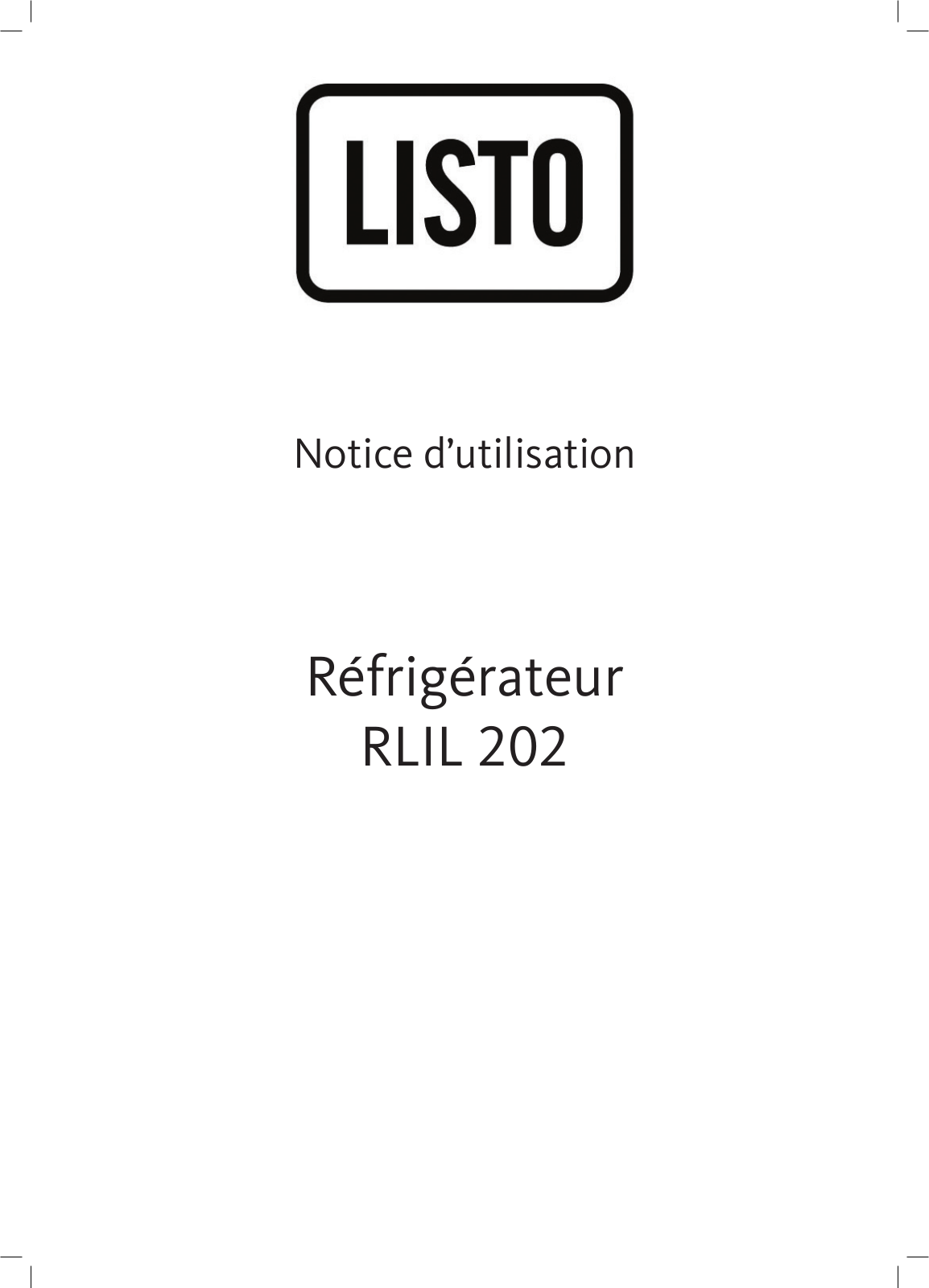 LISTO RLIL 202 User Manual