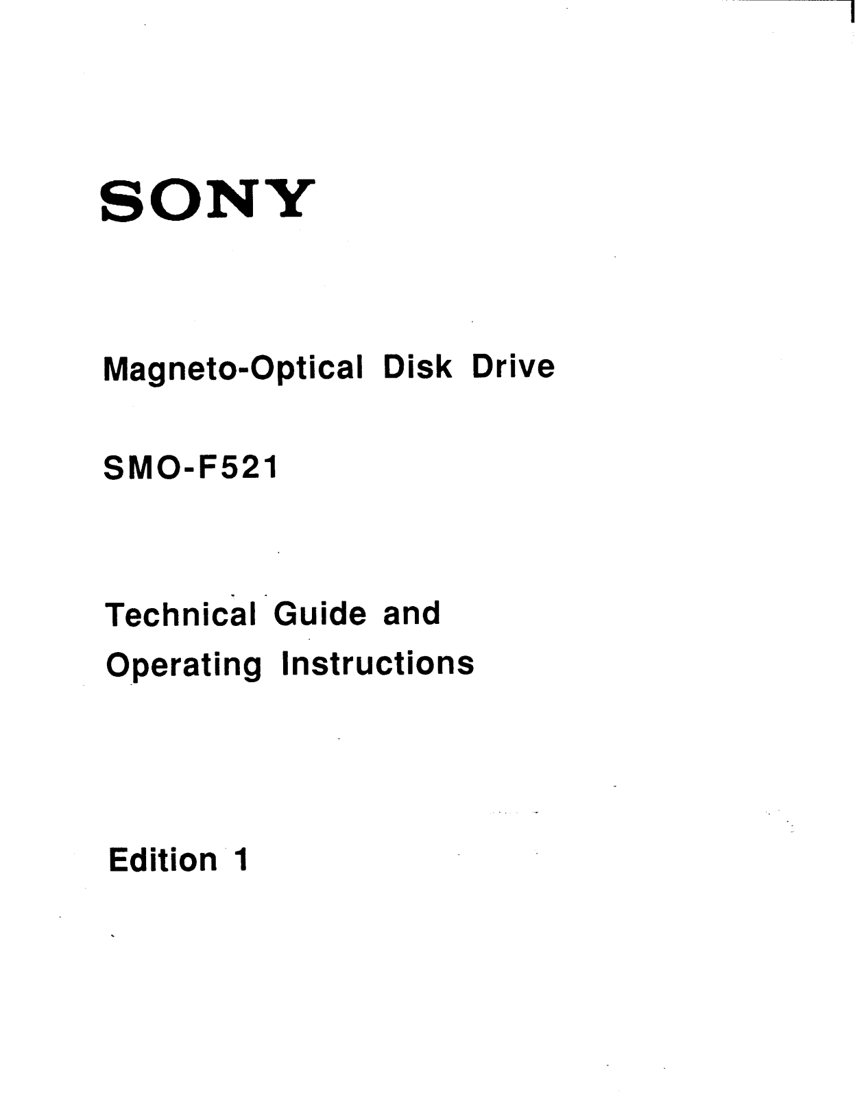 Sony SMOF521 User Manual
