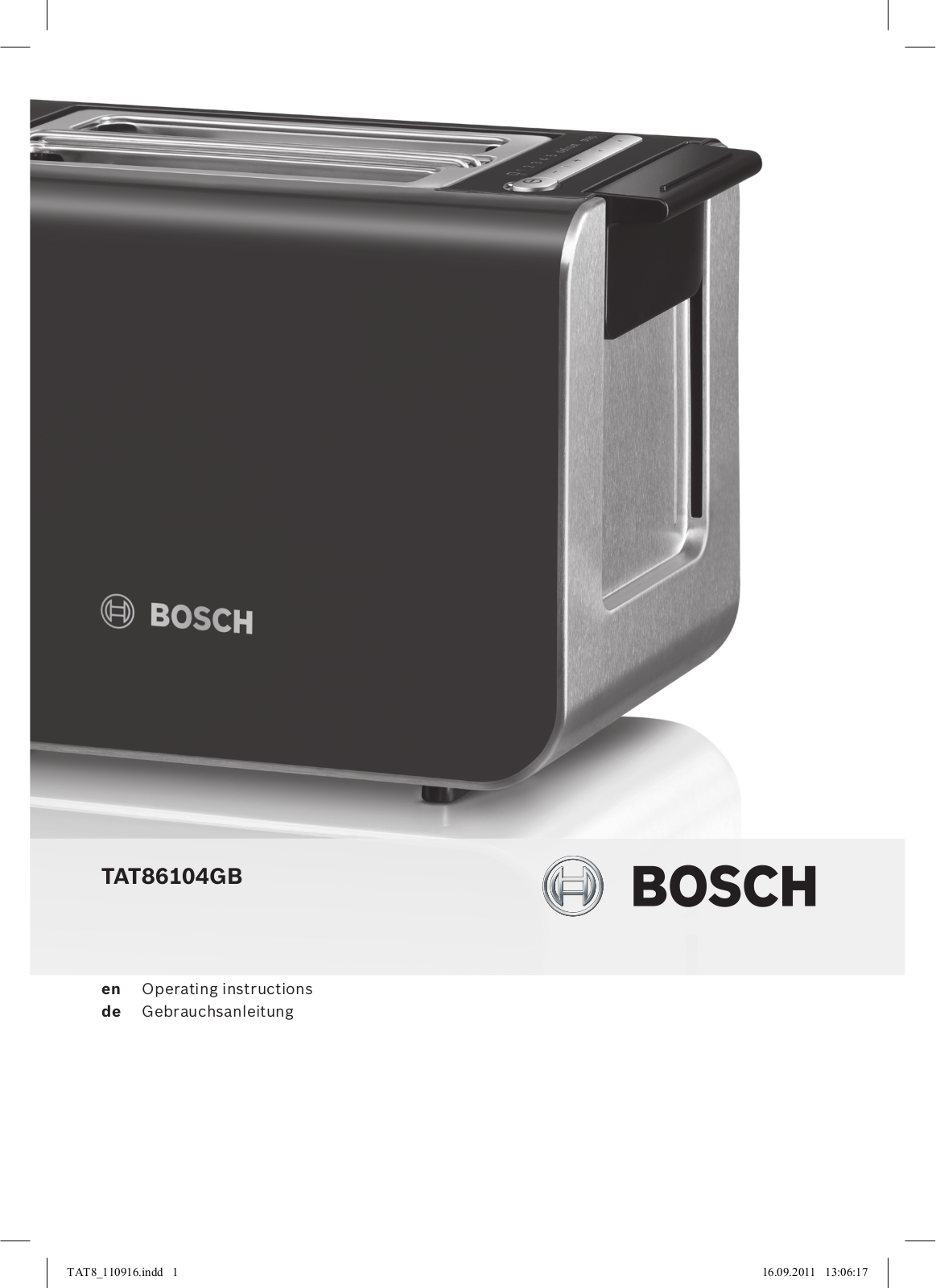 Bosch TAT86104GB User Manual