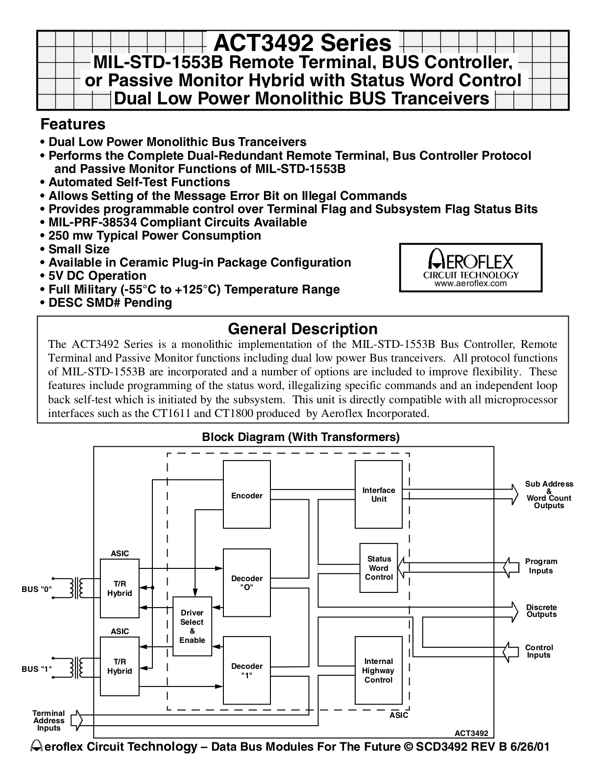 ACT ACT3492 Datasheet