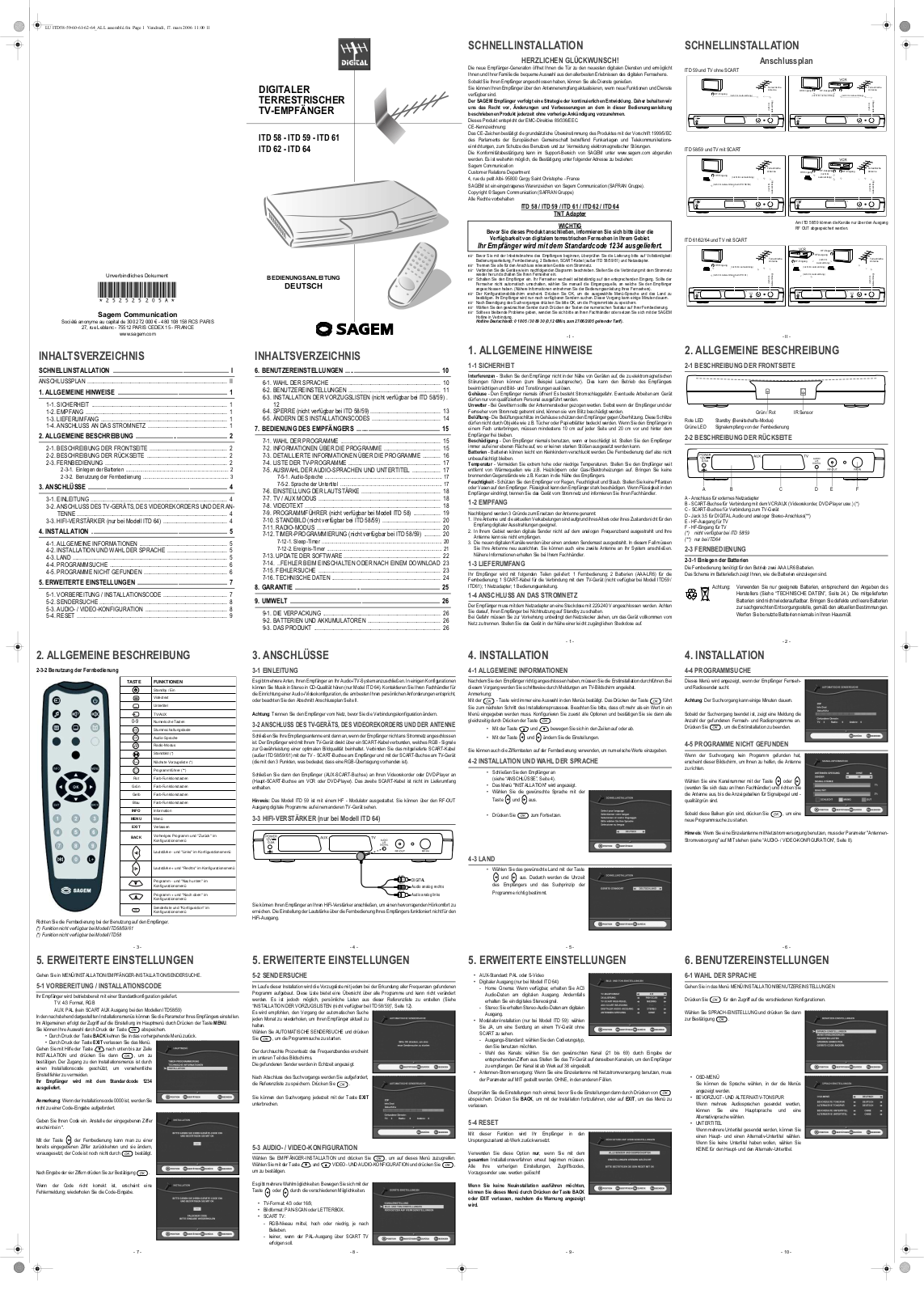 Sagem ITD58 DE User Manual