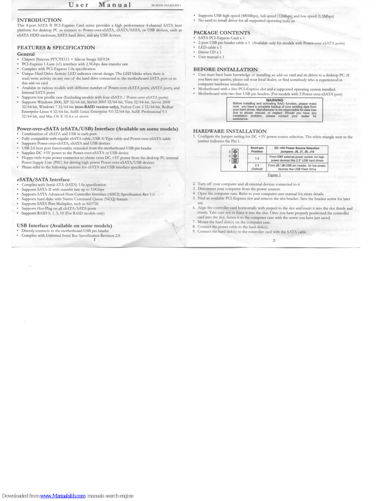 Syba SD-PEX40031 User Manual