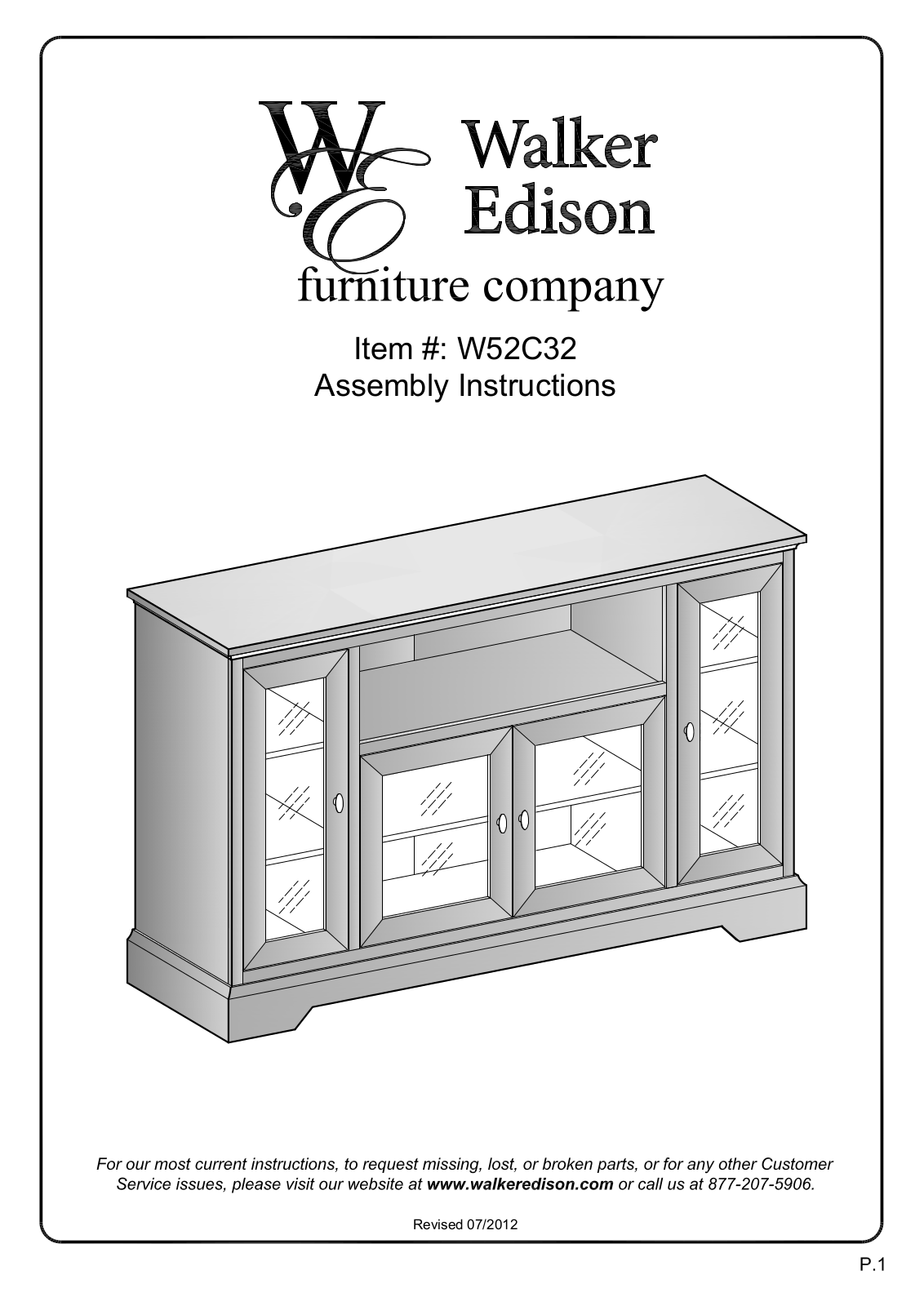 Walker W52C32BL User Manual