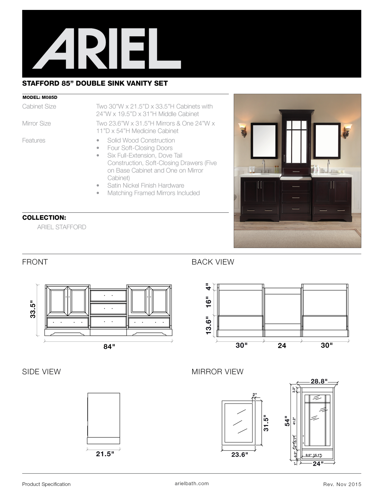 Ariel M085D Installation Manual