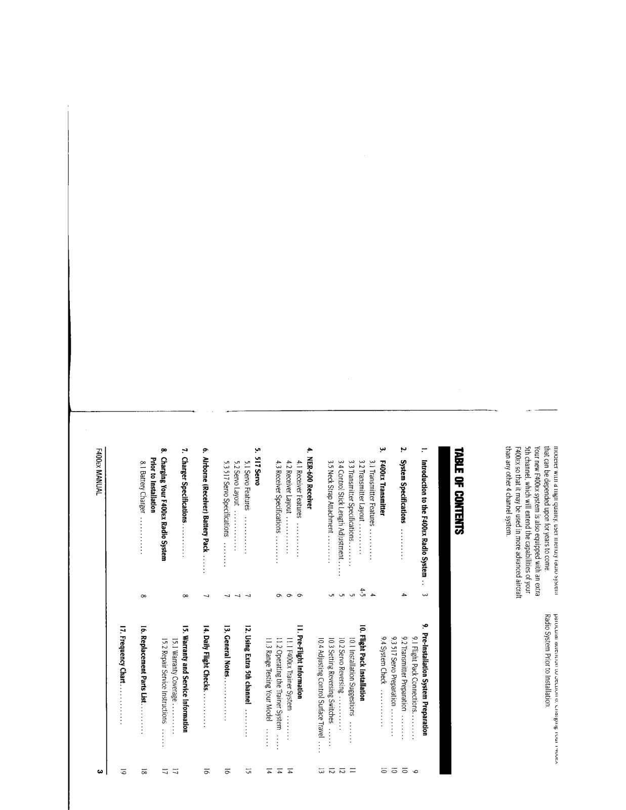 Horizon Hobby F400EX User Manual