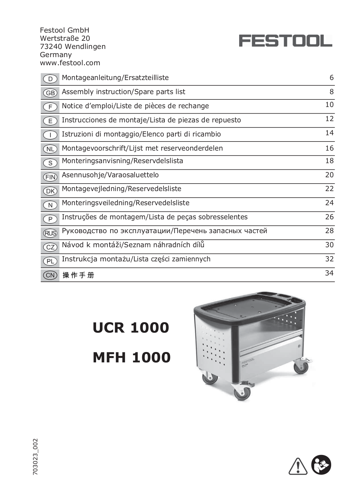 Festool MFH-1000 User Manual