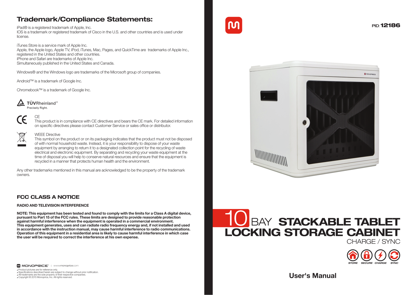 Monoprice 12186 User Manual