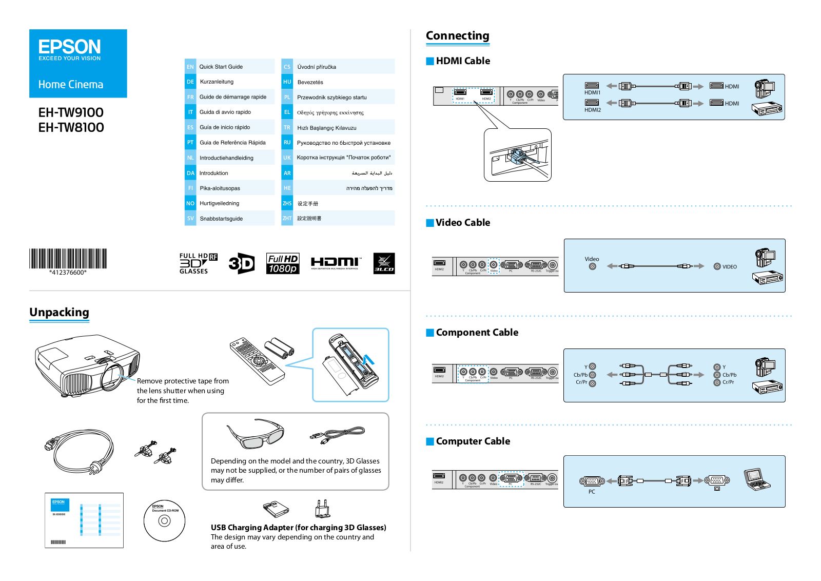 Epson EH-TW9100, EH-TW8100 User Manual