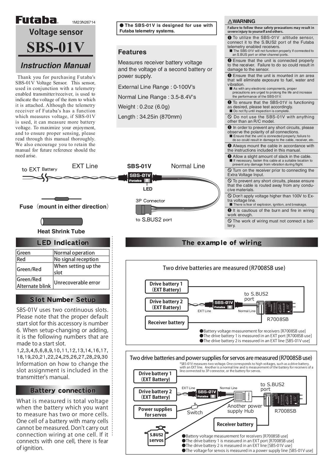 Futaba FUTM0855 User manual