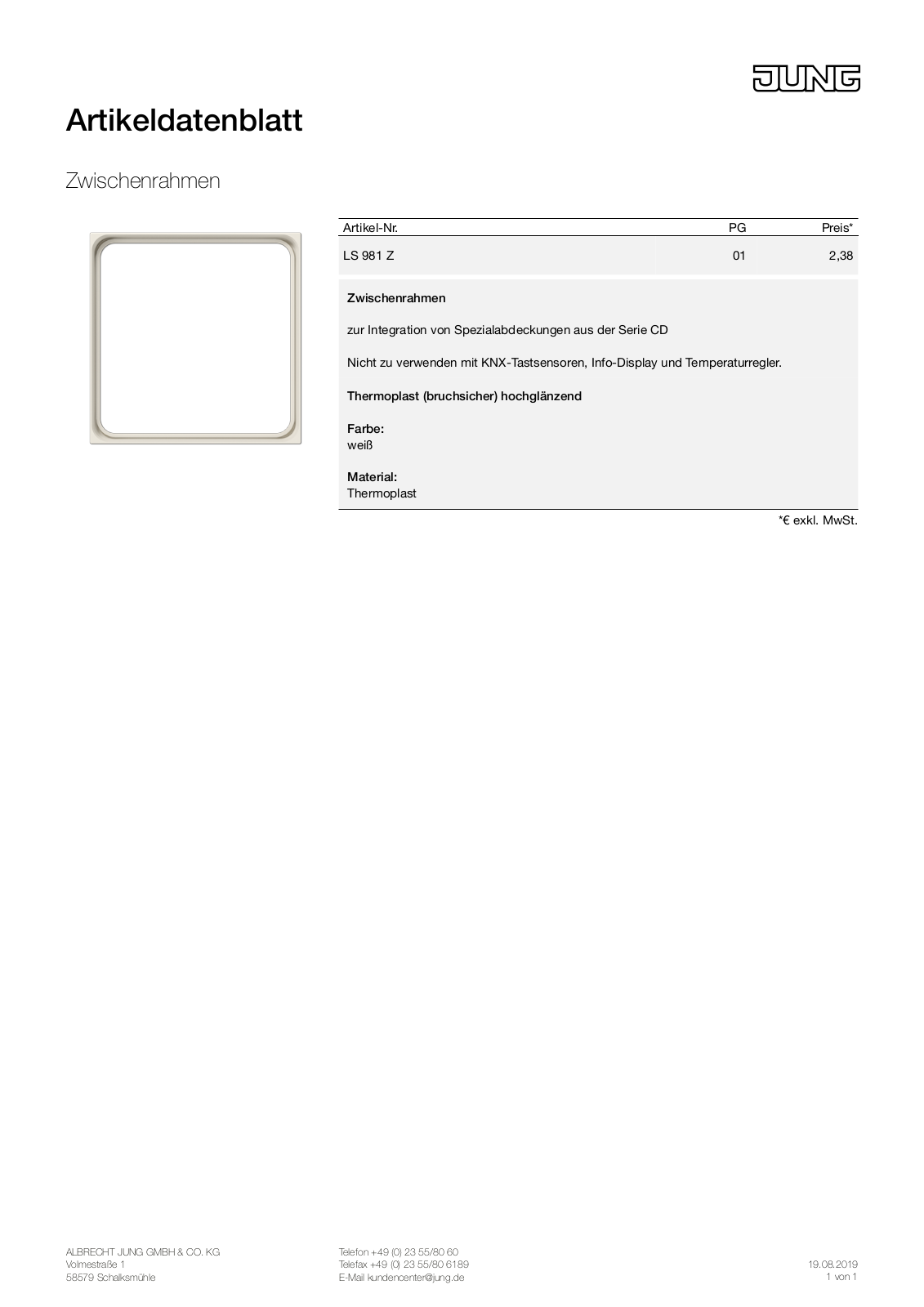 Jung LS 981 Z User Manual