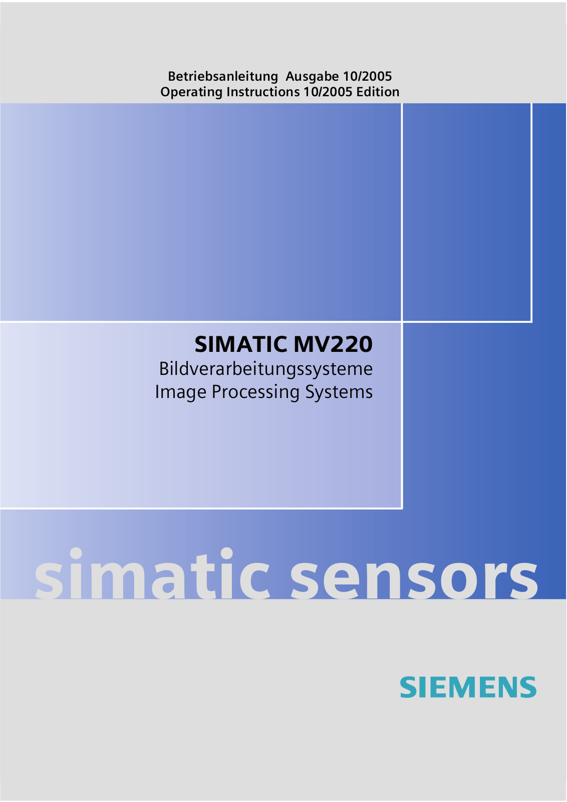 Siemens Simatic MV220 Operating Instructions Manual