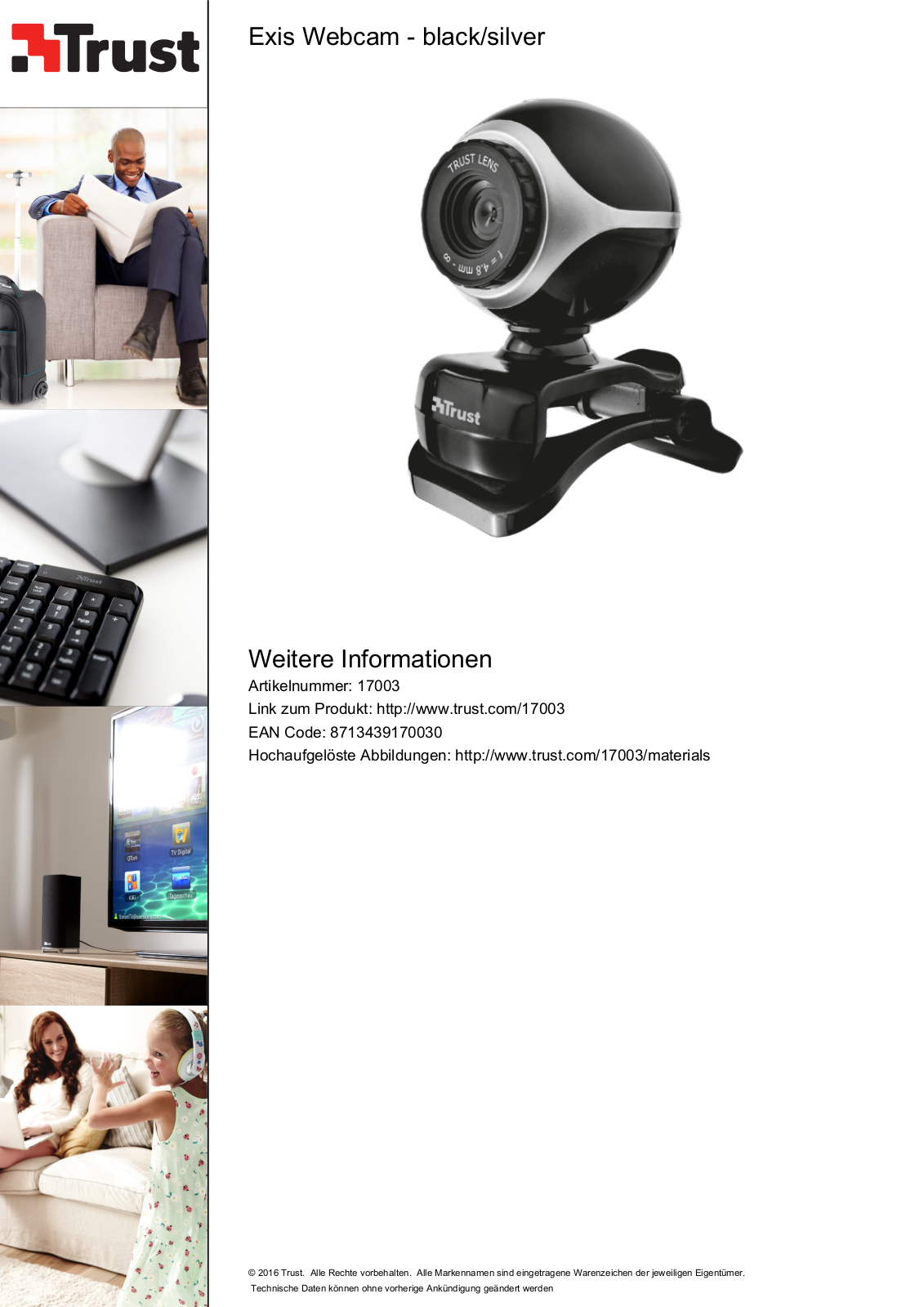 Trust Exis Webcam User Manual