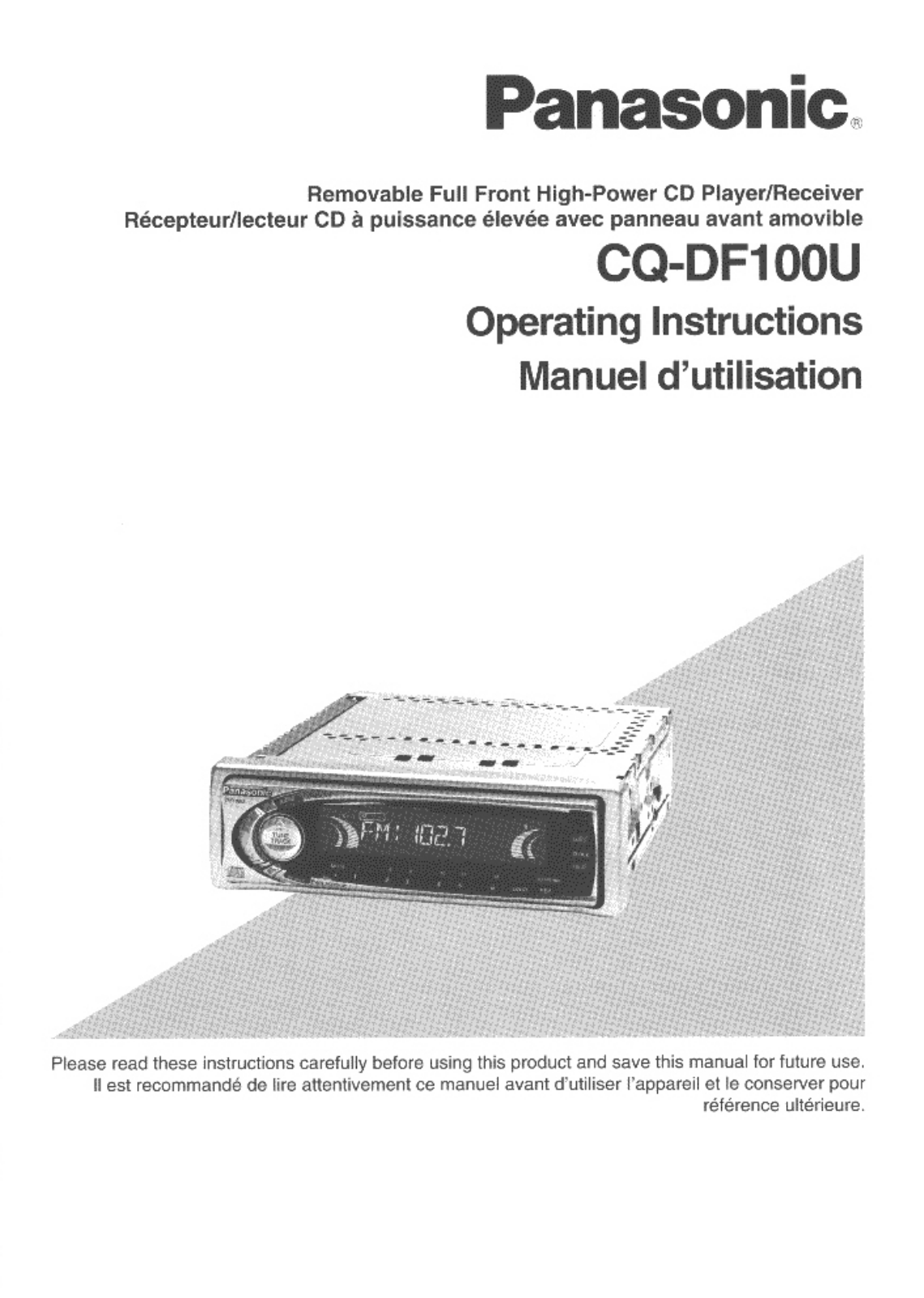 Panasonic CQDF100U User Manual