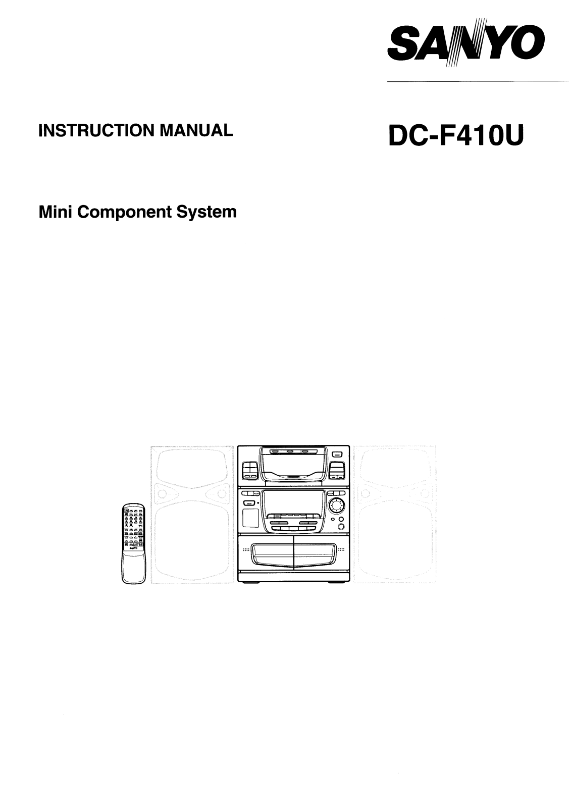 Sanyo DC-F410U Instruction Manual